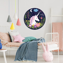 stickers licorne chambre fille