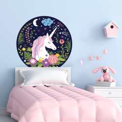 tête de lit licorne