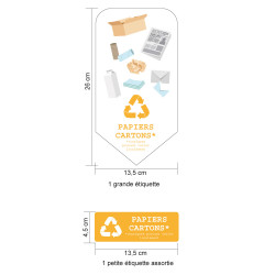 adhésif poubelle recyclage papier tri sélectif