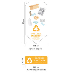 sticker recyclage papier autocollant pour poubelles - Stickers