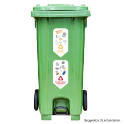 Sticker décoratif poubelle tri déchets