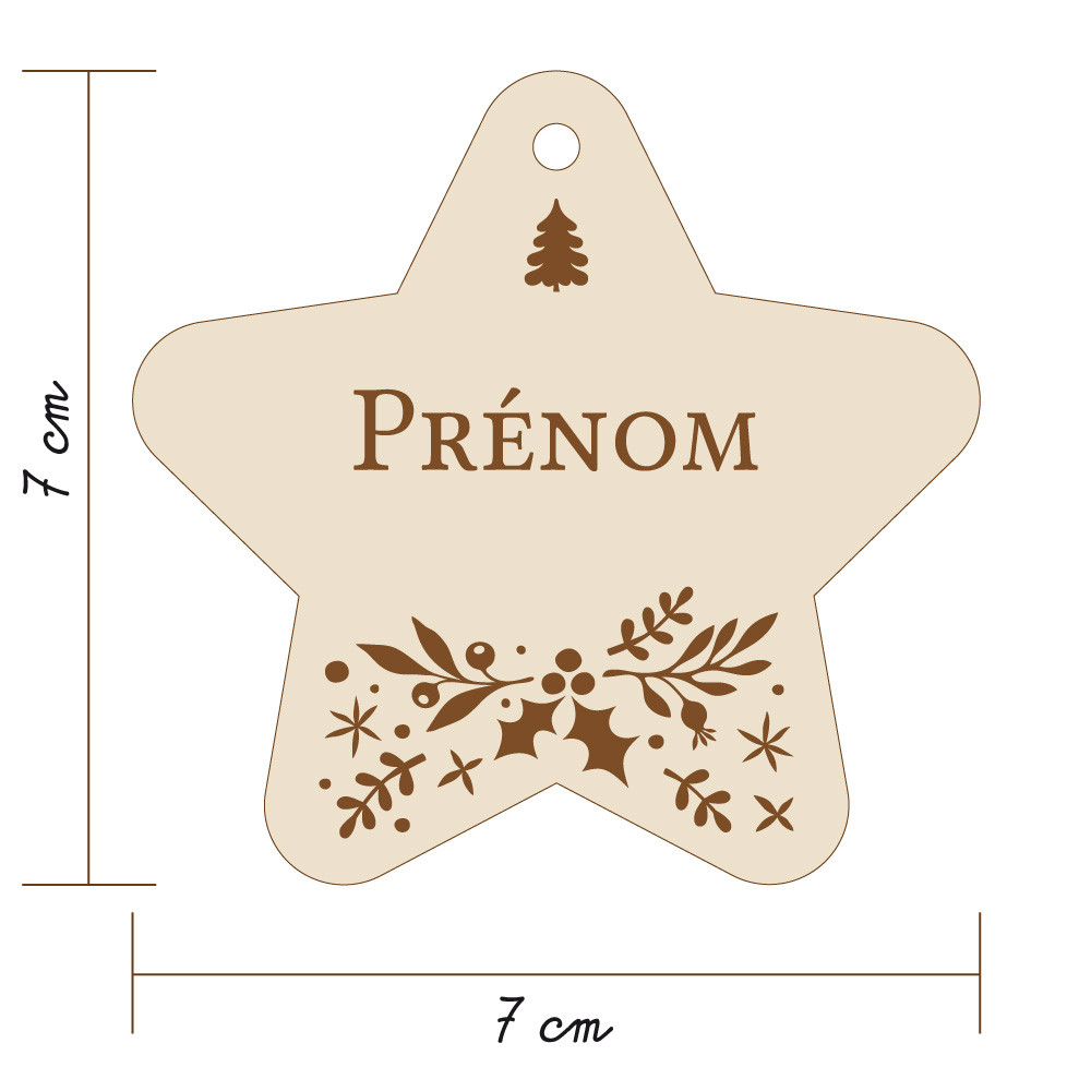 Boule De Noël En Bois Personnalisée "Chat" - Ernestine Et Cie