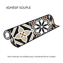 Rouleau adhésif souple contremarche