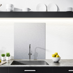 Fond de hotte en verre look inox - Cuisine