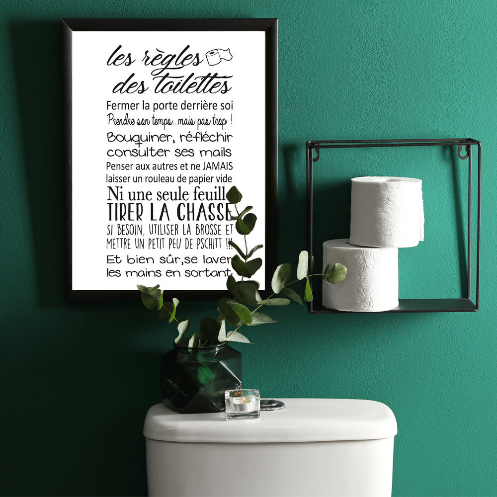 Affiche pour décorer ses toilettes avec humour, L'Afficherie