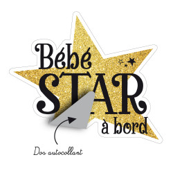 Autocollant pour voiture baby star à bord