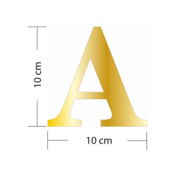 Lettrage Or 10 cm A