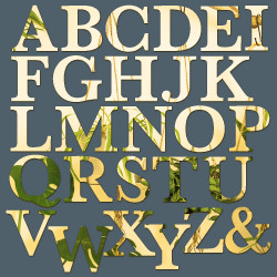 ALPHABET DÉCORATION OR