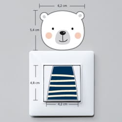 STICKER INTERRUPTEUR OURS BLANC (INTERR033)