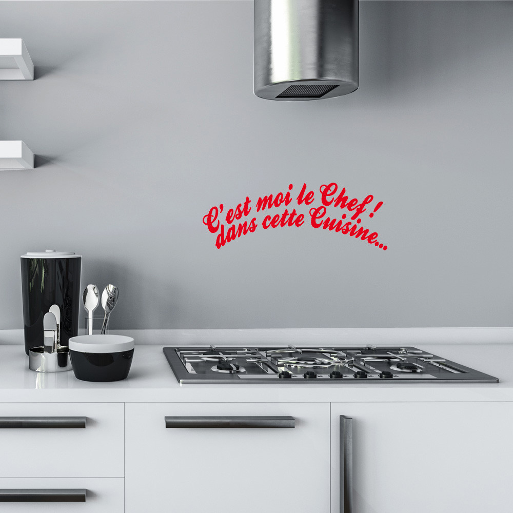 Stickers Muraux Chef Cuisine Autocollant Mural Citations Ustensiles  Aliments Décoration Murale Cuisine Salle À Manger Restau[u355] - Cdiscount  Maison