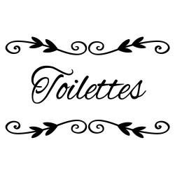 Sticker porte toilettes noir