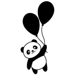 STICKER INTERRUPTEUR PANDA BALLONS (INTERR037)