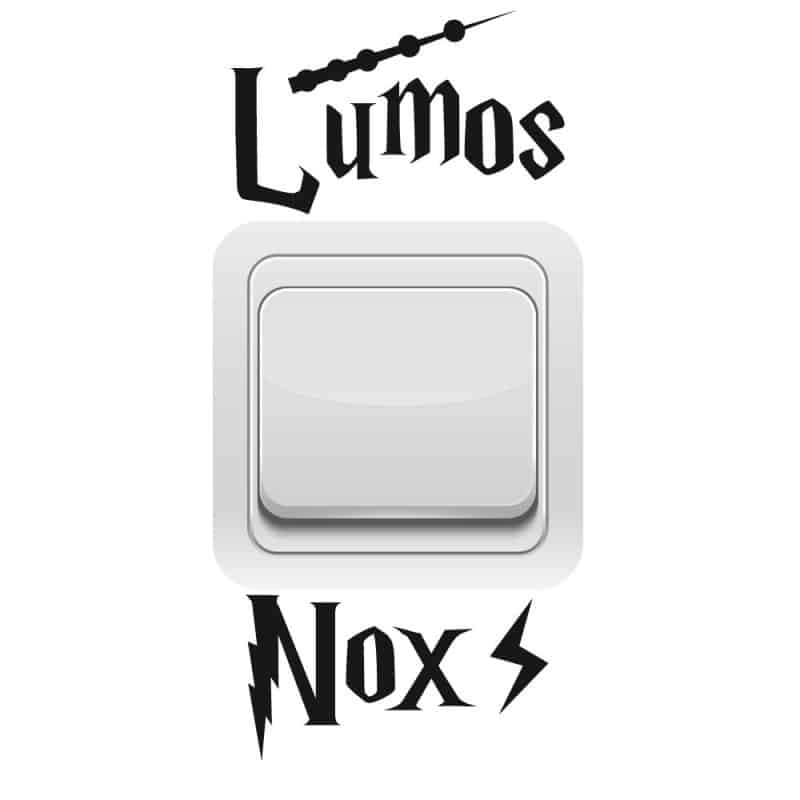 STICKER INTERRUPTEUR LUMOS NOX NOIR