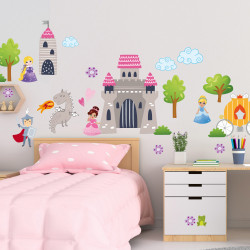 sticker mural princesse