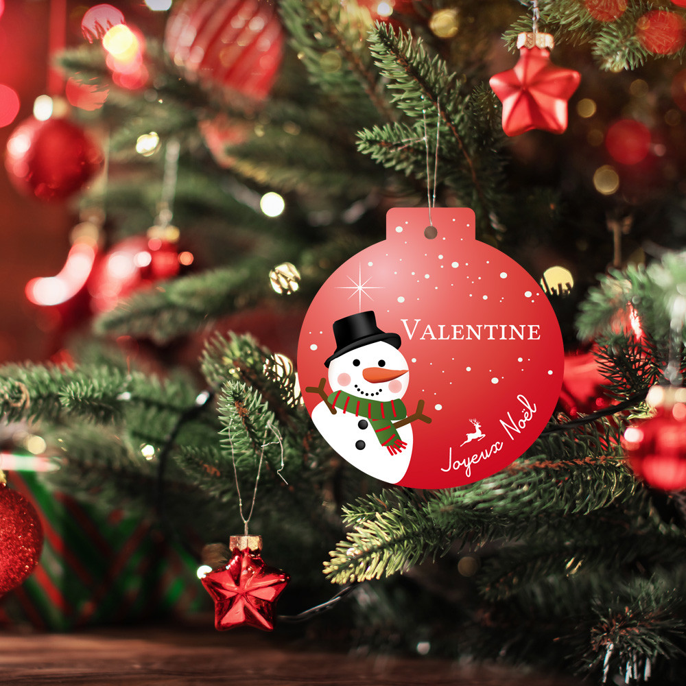 Boule de noël en plexi personnalisable