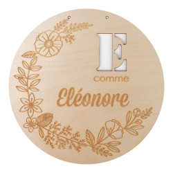 Plaque de porte en bois personnalisable