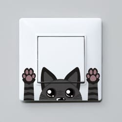 STICKER INTERRUPTEUR ACCROCHE LE CHAT (INTERR070)