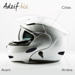 adhésif noir retro reflechissant casque moto homologué