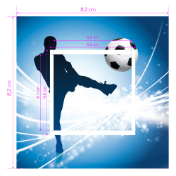 sticker interrupteur footballeur dimensions