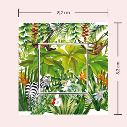 sticker interrupteur décor jungle dimensions