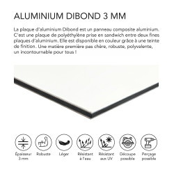 plaque alu dibond blanc