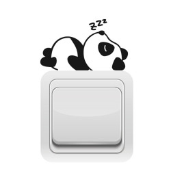 autocollant interrupteur panda