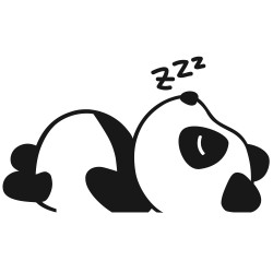 sticker interrupteur panda noir