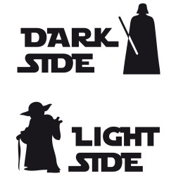 Sticker interrupteur dark side noir