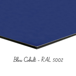 alu dibond bleu cobalt RAL 5002