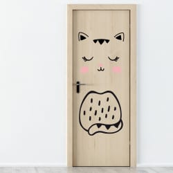 STICKER DE PORTE CHATON (PORTE004)