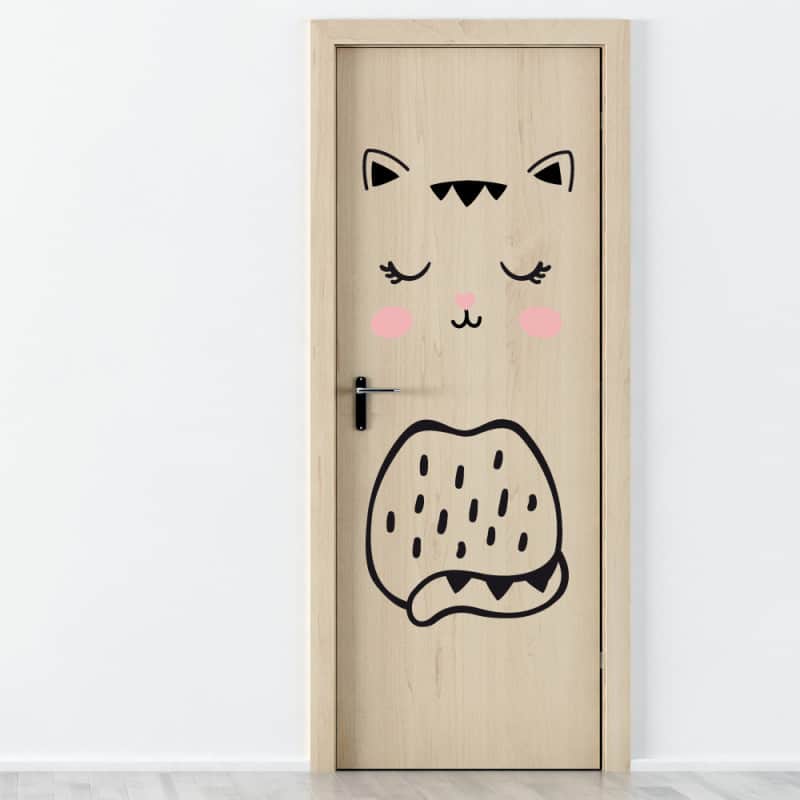 STICKER DE PORTE CHATON (PORTE004)