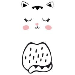 STICKER DE PORTE CHATON (PORTE004)