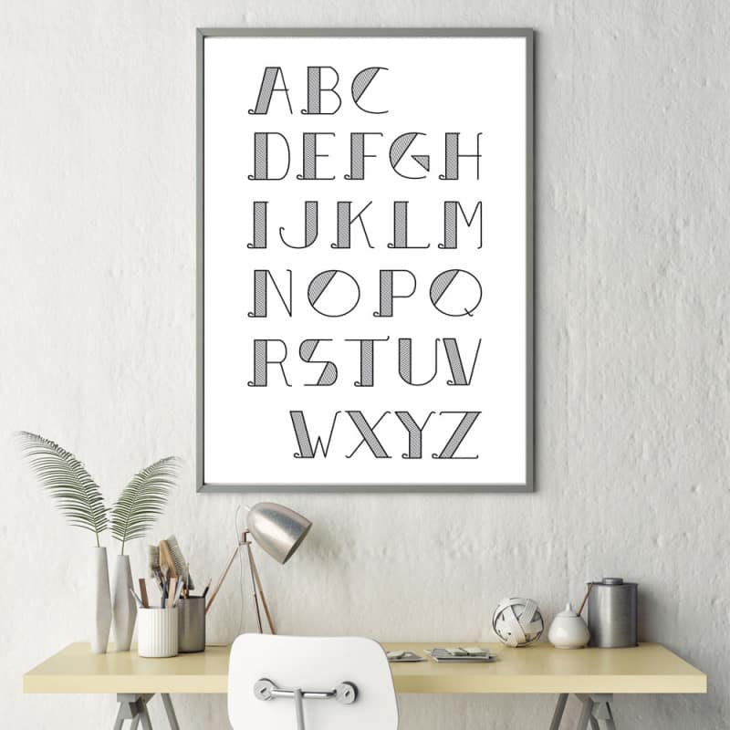 POSTER ALPHABET ADULTE RETRO (POST0006)