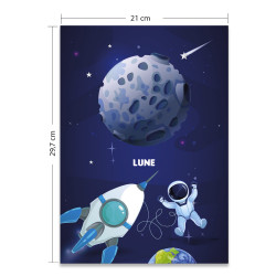 Poster A4 Lune personnalisable