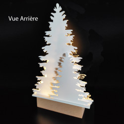 Sapin de Noël lumineux blanc à poser