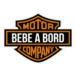 Sticker voiture Bébé Motard Company à bord