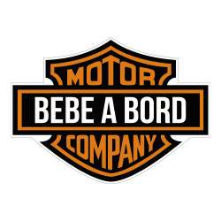 Sticker voiture Bébé Motard Company à bord