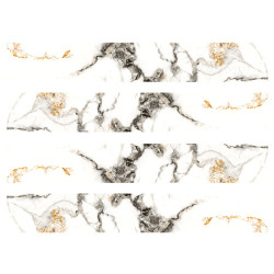 contremarches adhésives imitation marbre blanc et beige