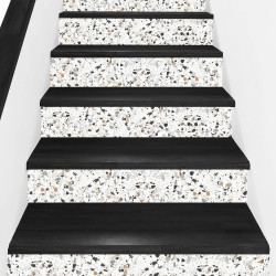 contremarches adhésives effet Terrazzo pour décor escalier