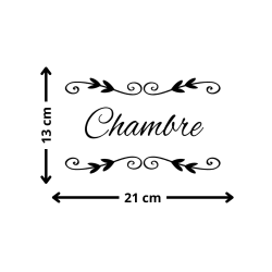 Dimension sticker porte chambre