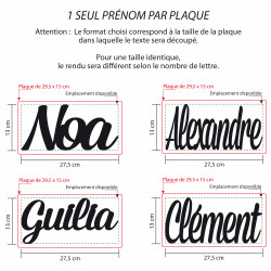 lettrage personnalisable en plexigglass noir grand format 30 cm