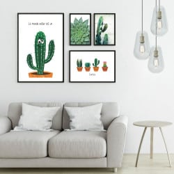 POSTER LE MONDE ENTIER EST UN CACTUS (POST0128)