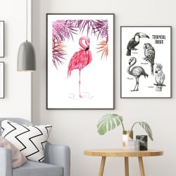 POSTER FLAMENT ROSE (POST0130)