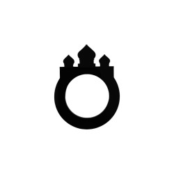 Rond de serviette noir