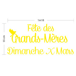 sticker grand format fête des grands mères