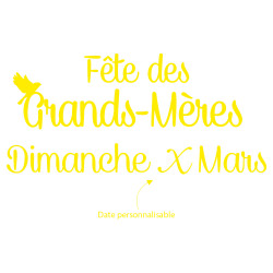 sticker fête des grands mères date personnalisable