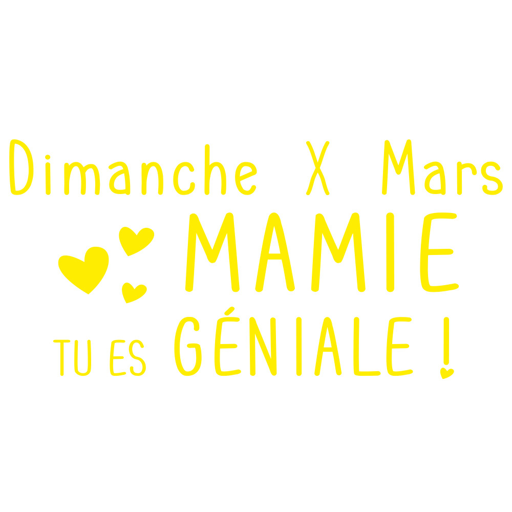 sticker Fête des Mamies Jaune