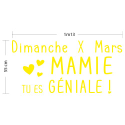 sticker Fête des Mamies Jaune grand format