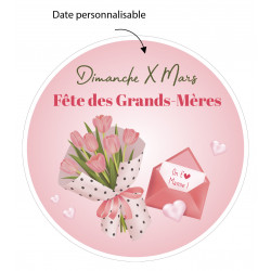 sticker fête des grands mères date personnalisable