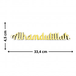 Dimensions Alhamdulillah musulman or et noir